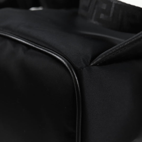 VERSACE Backpack Nylon Black Gold Auth 118730A