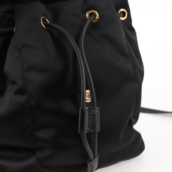 VERSACE Backpack Nylon Black Gold Auth 118730A