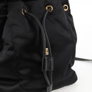 VERSACE Backpack Nylon Black Gold Auth 118730V-21