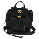 VERSACE Backpack Nylon Black Gold Auth 118730A-13