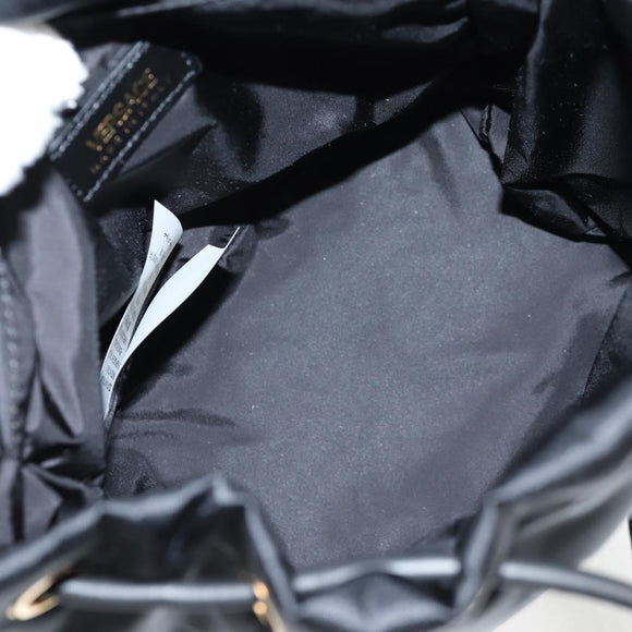 VERSACE Backpack Nylon Black Gold Auth 118730V