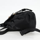 VERSACE Backpack Nylon Black Gold Auth 118730V-3