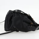 VERSACE Backpack Nylon Black Gold Auth 118730V-4