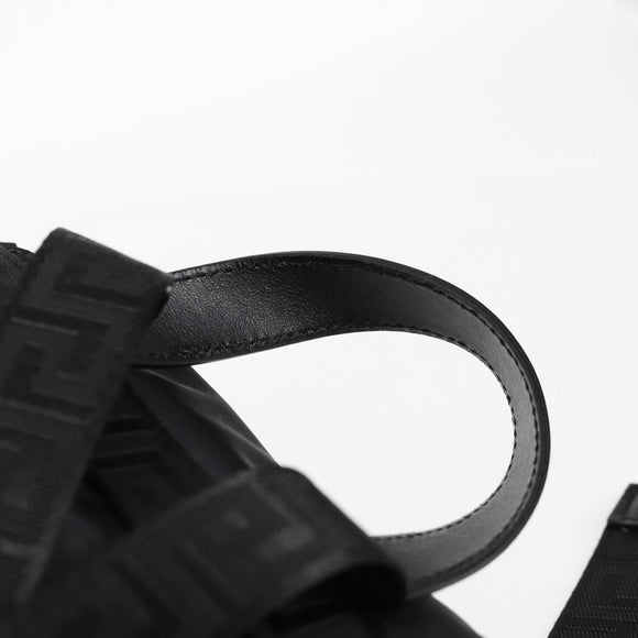 VERSACE Backpack Nylon Black Gold Auth 118730A