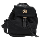 VERSACE Backpack Nylon Black Gold Auth 118731A-1