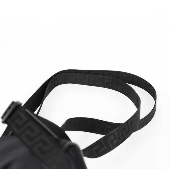 VERSACE Backpack Nylon Black Gold Auth 118731A