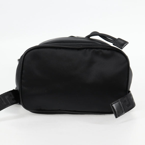 VERSACE Backpack Nylon Black Gold Auth 118731A