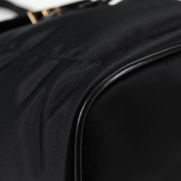 VERSACE Backpack Nylon Black Gold Auth 118731V