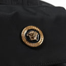 VERSACE Backpack Nylon Black Gold Auth 118731A-19