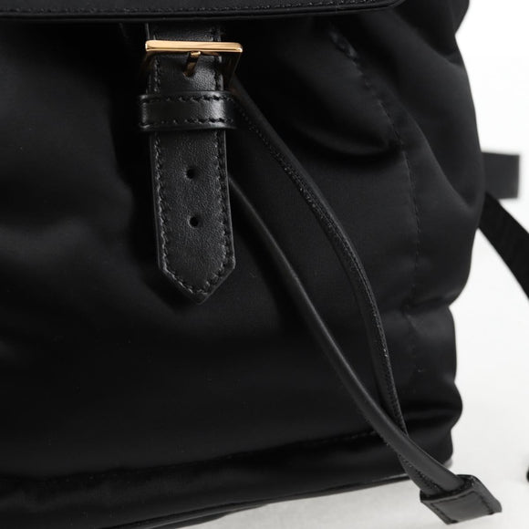 VERSACE Backpack Nylon Black Gold Auth 118731A