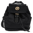 VERSACE Backpack Nylon Black Gold Auth 118731A-13