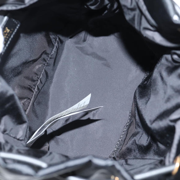 VERSACE Backpack Nylon Black Gold Auth 118731V