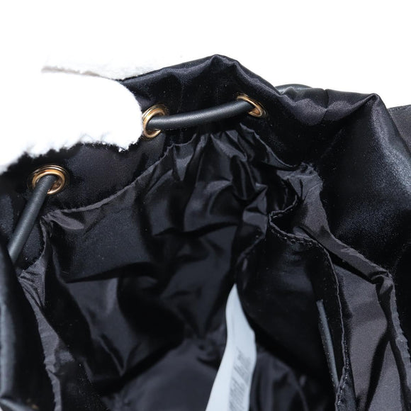VERSACE Backpack Nylon Black Gold Auth 118731A