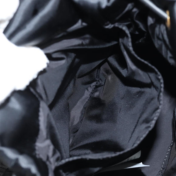 VERSACE Backpack Nylon Black Gold Auth 118731A