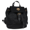 VERSACE Backpack Nylon Black Gold Auth 118732V-1