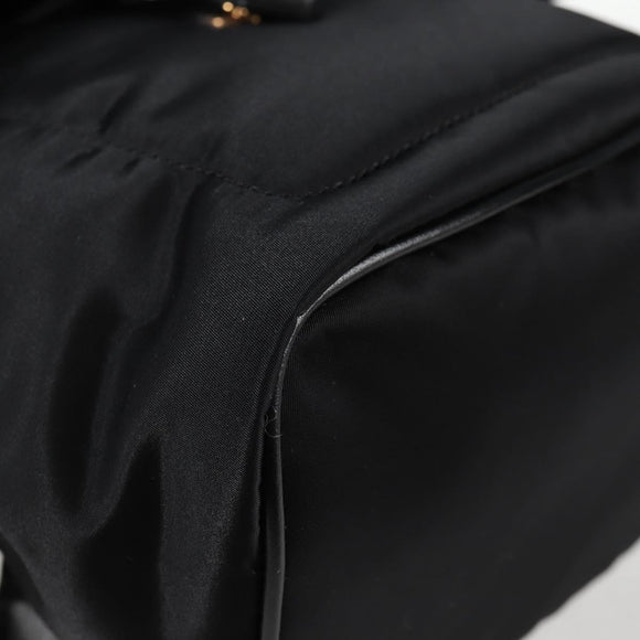 VERSACE Backpack Nylon Black Gold Auth 118732V