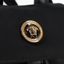 VERSACE Backpack Nylon Black Gold Auth 118732V-19