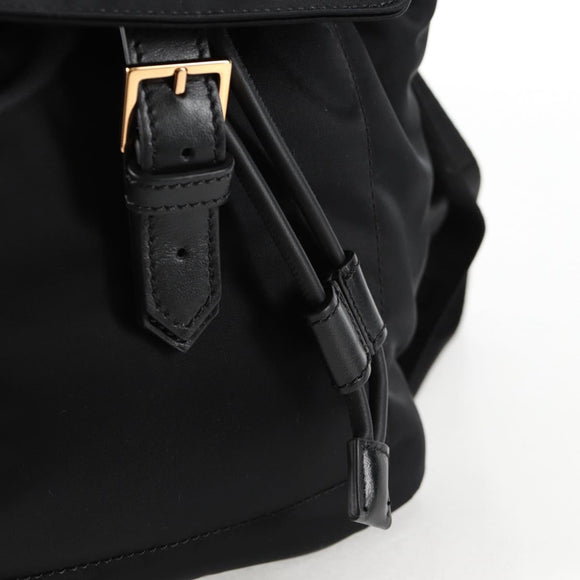 VERSACE Backpack Nylon Black Gold Auth 118732V