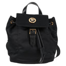 VERSACE Backpack Nylon Black Gold Auth 118732V-13