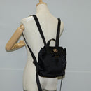 VERSACE Backpack Nylon Black Gold Auth 118732V-26