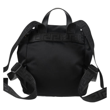 VERSACE Backpack Nylon Black Gold Auth 118732V - 0
