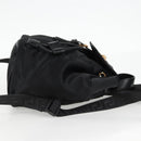 VERSACE Backpack Nylon Black Gold Auth 118732V-4