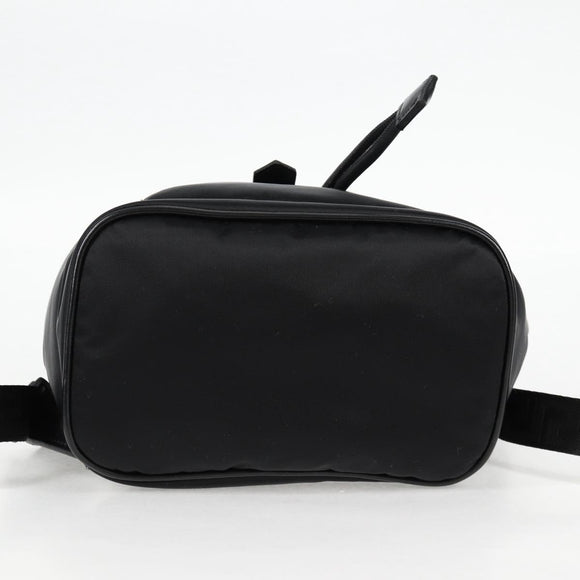 VERSACE Backpack Nylon Black Gold Auth 118733A