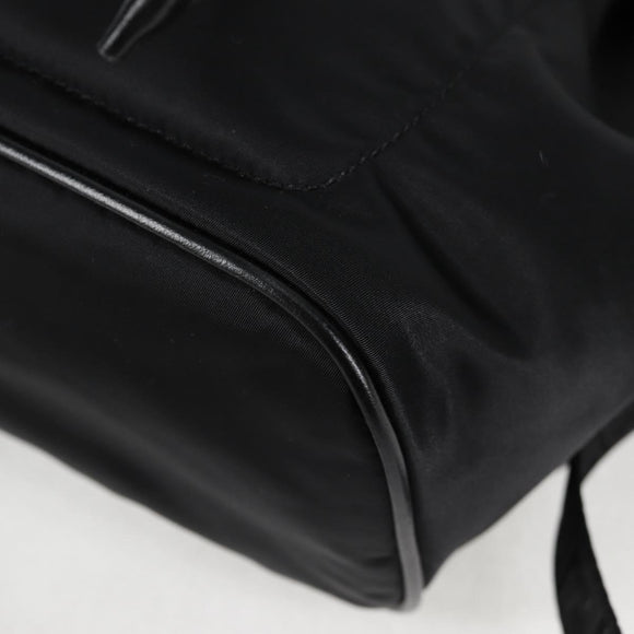 VERSACE Backpack Nylon Black Gold Auth 118733A