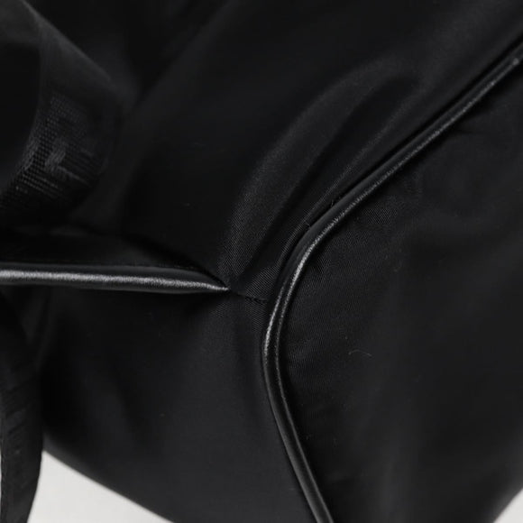 VERSACE Backpack Nylon Black Gold Auth 118733V