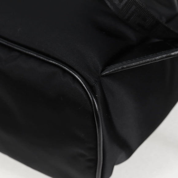VERSACE Backpack Nylon Black Gold Auth 118733A