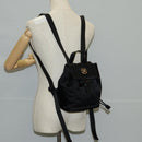 VERSACE Backpack Nylon Black Gold Auth 118733A-26