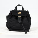 VERSACE Backpack Nylon Black Gold Auth 118733V-12