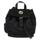 VERSACE Backpack Nylon Black Gold Auth 118733V-13