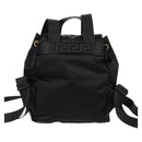 VERSACE Backpack Nylon Black Gold Auth 118733A-2