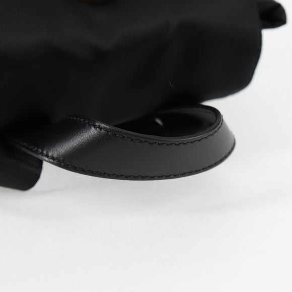 VERSACE Backpack Nylon Black Gold Auth 118733A