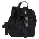 VERSACE Backpack Nylon Black Gold Auth 118734A-1