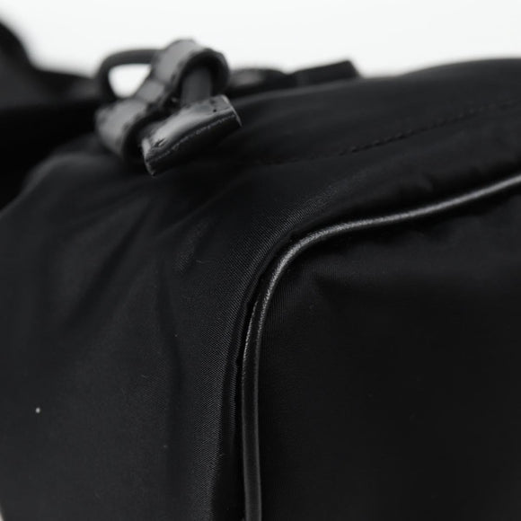 VERSACE Backpack Nylon Black Gold Auth 118734A