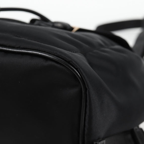 VERSACE Backpack Nylon Black Gold Auth 118734V