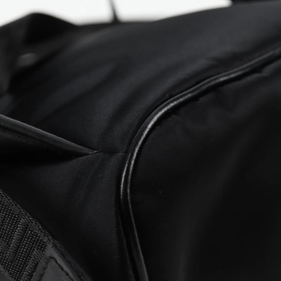 VERSACE Backpack Nylon Black Gold Auth 118734A