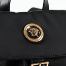 VERSACE Backpack Nylon Black Gold Auth 118734A-19