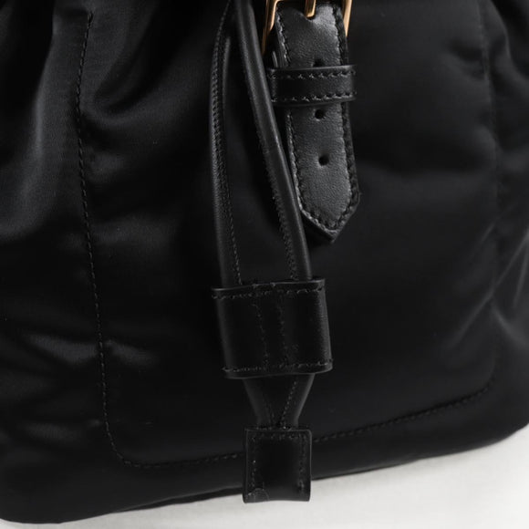 VERSACE Backpack Nylon Black Gold Auth 118734A