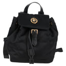 VERSACE Backpack Nylon Black Gold Auth 118734A-13