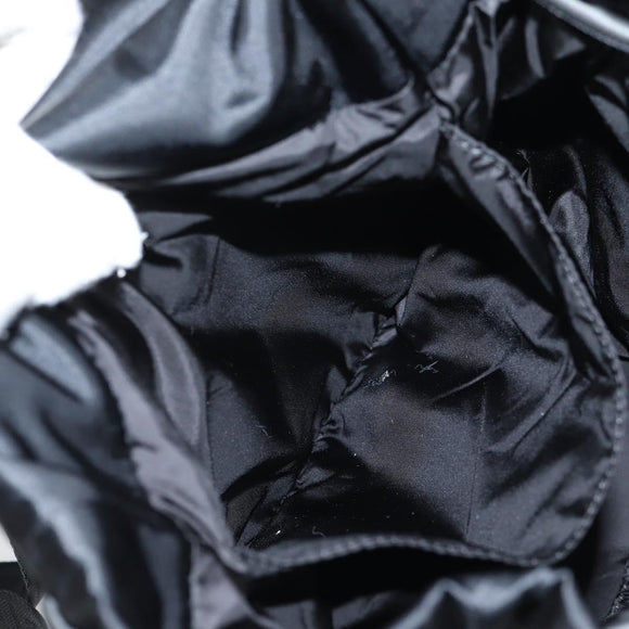 VERSACE Backpack Nylon Black Gold Auth 118734A