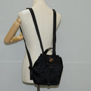 VERSACE Backpack Nylon Black Gold Auth 118734A-26