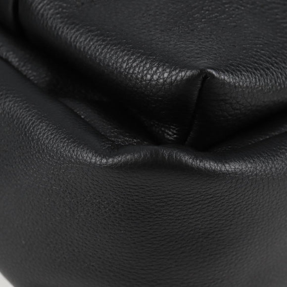 VERSACE Backpack Leather Black Gold Auth 118735M