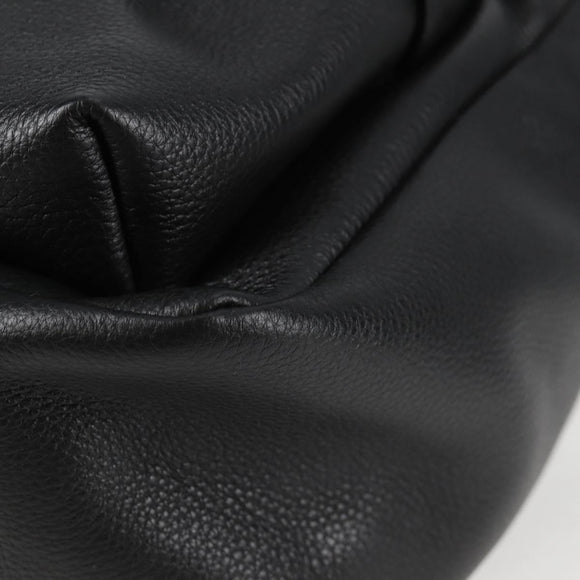 VERSACE Backpack Leather Black Gold Auth 118735M