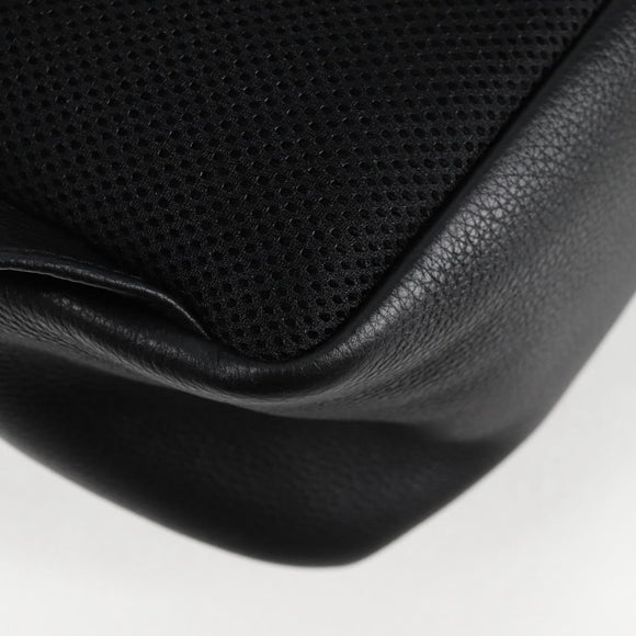 VERSACE Backpack Leather Black Gold Auth 118735M