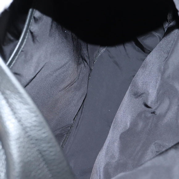 VERSACE Backpack Leather Black Gold Auth 118735M