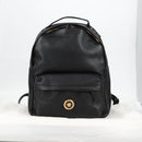 VERSACE Backpack Leather Black Gold Auth 118735M-12