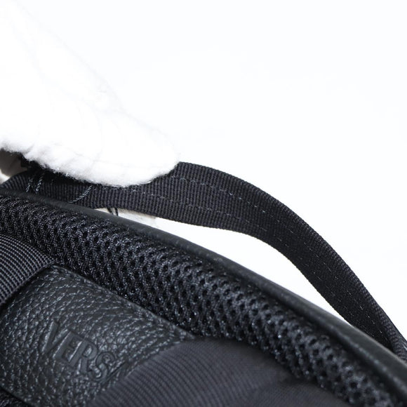 VERSACE Backpack Leather Black Gold Auth 118735M